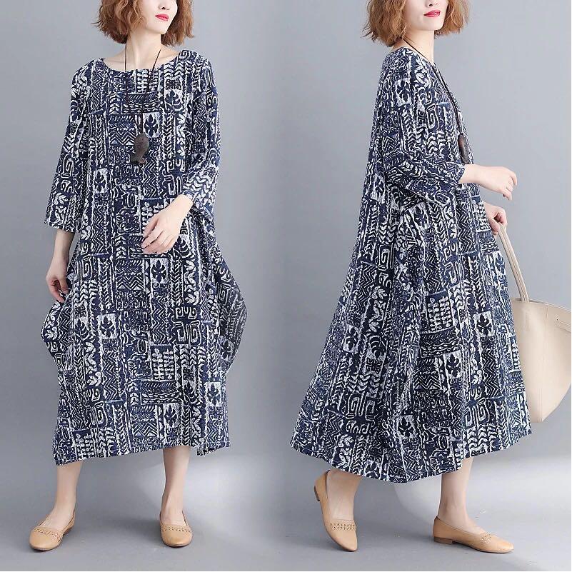 Plus Size Long Skirt Cotton And Linen Ethnic Dress Women S Fashion Clothes Dresses Skirts On Carousell