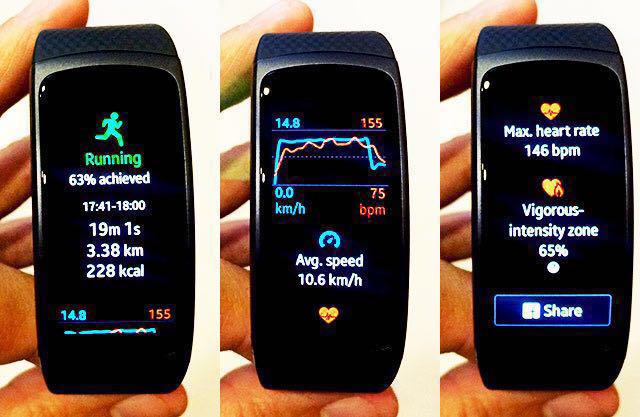 gear fit 2 pro running