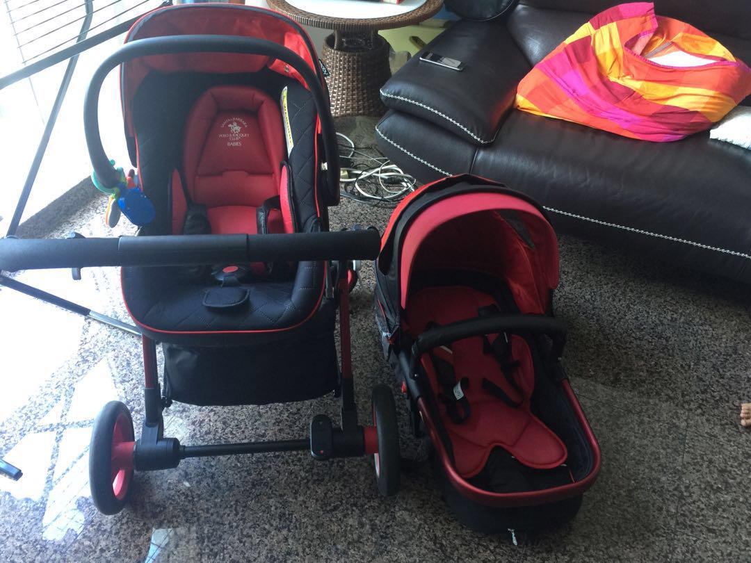 Santa Barbara Polo Ferrari Stroller with Bassinet n Car Seat Babies Kids Going Out Car Seats on Carousell