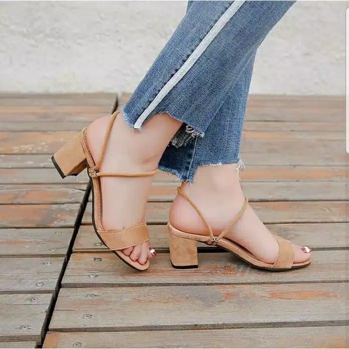 Sepatu Wanita Heels Casual Tali Lucu Olshop Fashion Olshop