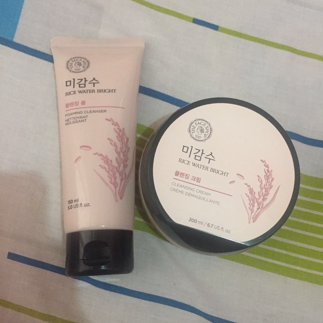 face shop rice water bright cleansing cream