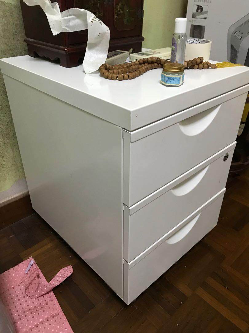 Small Metal Cabinet With Wheels And Lock Furniture Shelves Drawers On Carousell
