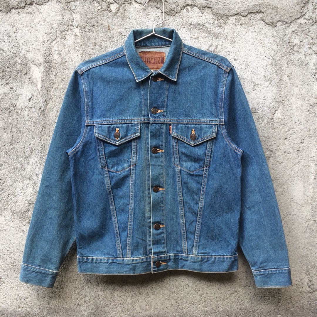 Trucker Jacket Jeans Edwin, Fesyen Pria 