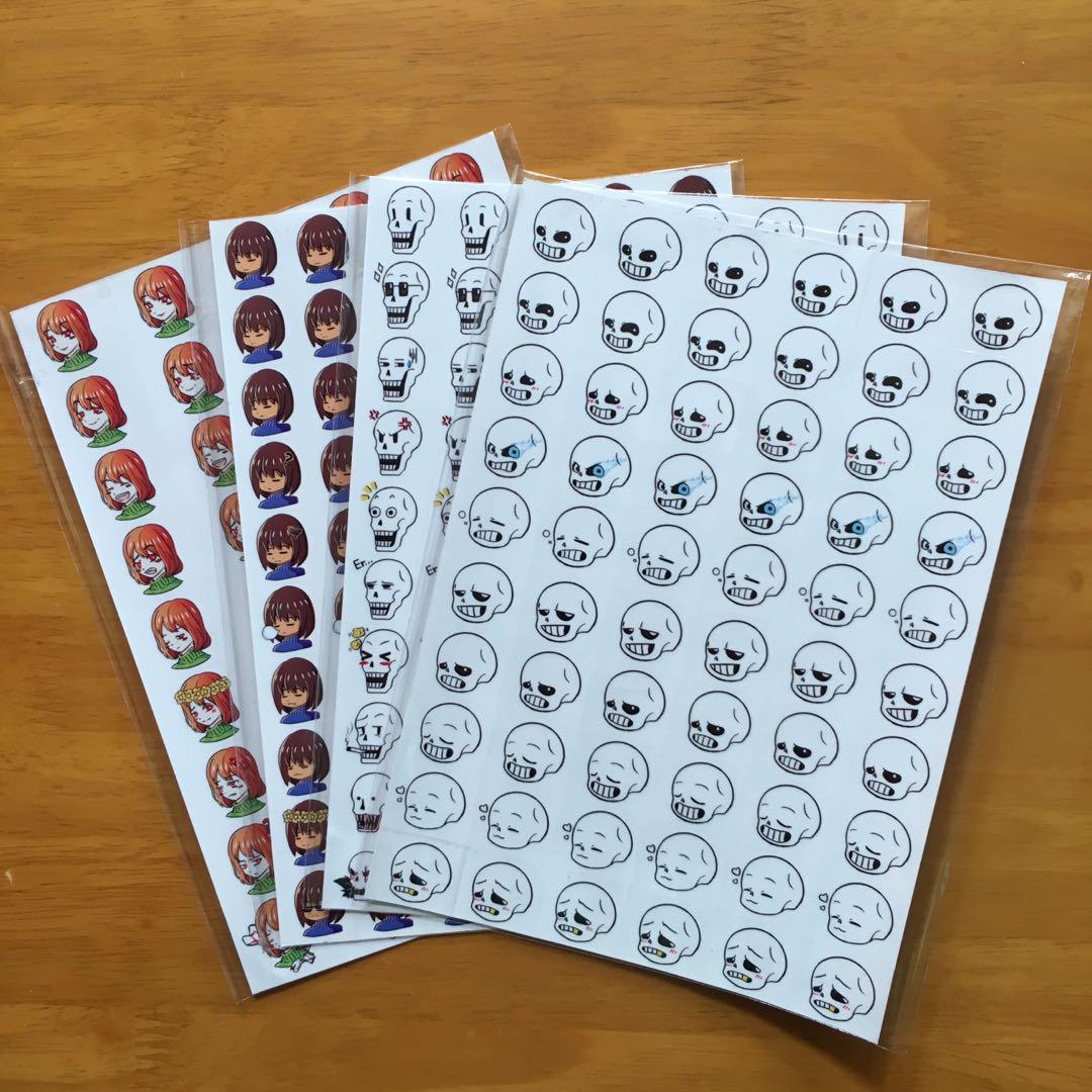 Undertale 表情包貼紙sans Papyrus Frisk Chara 5張 40 書本 文具 文具 Carousell Undertale 表情包貼紙sans Papyrus Frisk Chara 5張 40 書本 文具 文具 Carousell
