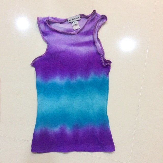 sheer tie dye top