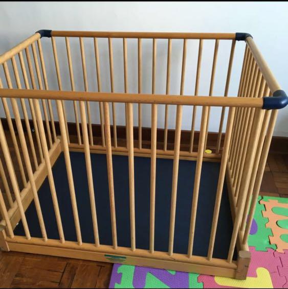 Wooden play pen from Mothercare