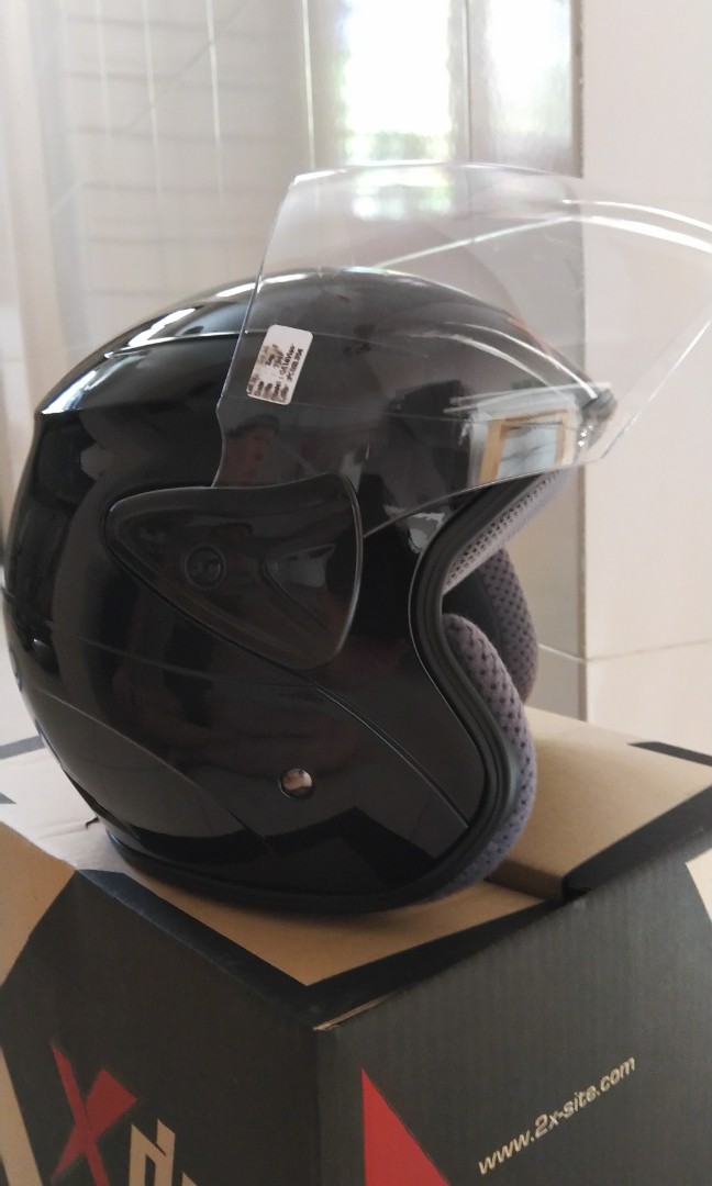 XDot G618 Open face helmet black Auto Accessories on Carousell