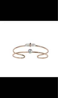 Samantha Wills cuff rose gold bracelet 14K Rosegold with freshwater grey pearl RRP $189