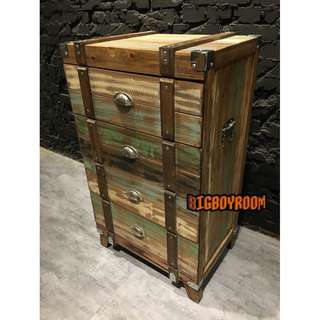 【BIgBoyRoom】工業風家具 美式紐約塗裝收納櫃玄關櫃LOFT復古斗櫃櫃子寶藏箱 陳列桌攝影道具酒吧餐廳飯店大廳