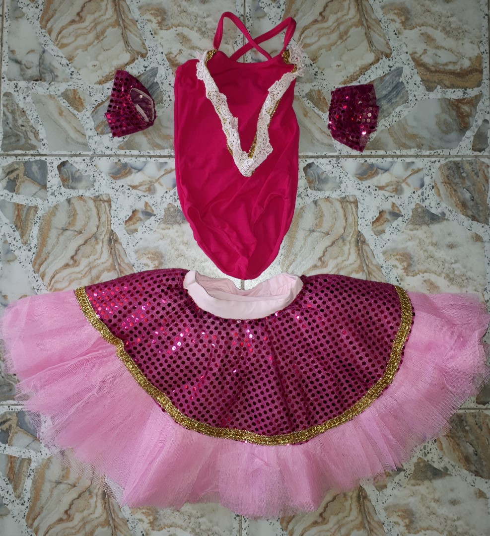Ballet Costume Complete Set (One piece, Tutu, Leggings, Ballet Shoes and  Arm Accessories), Babies  Kids, Babies  Kids Fashion on Carousell