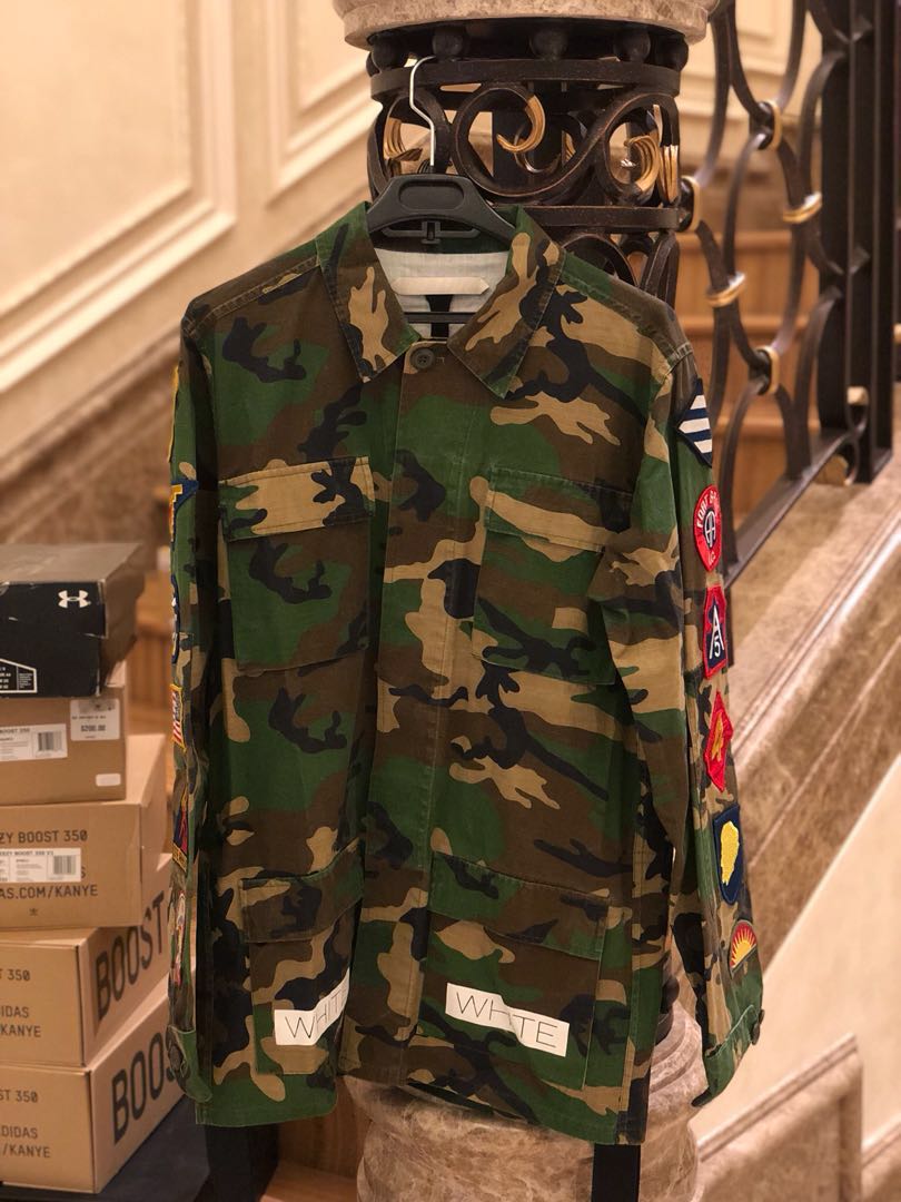 Off white camouflage jacket sales
