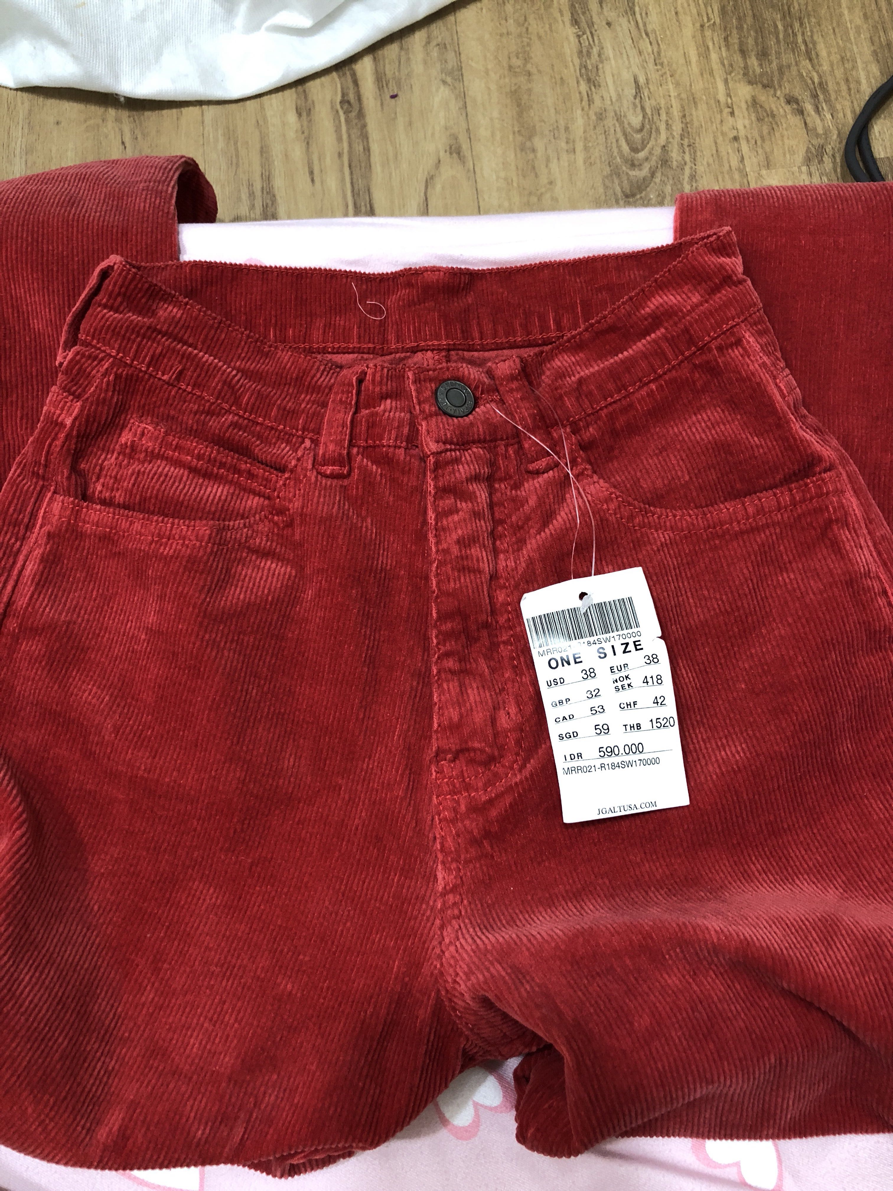 brandy melville red jeans