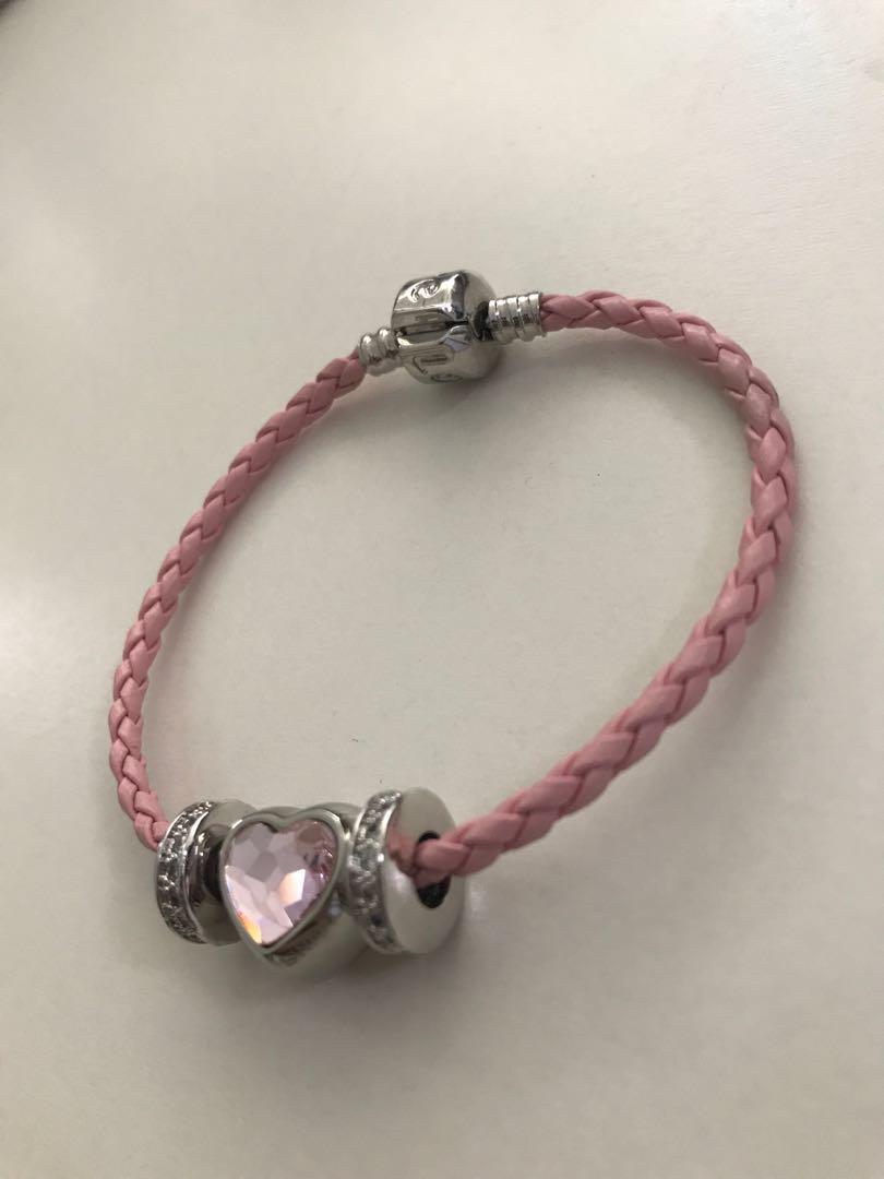 Charms Bracelet With Swarovski Crystal Charm Charms Fit Pandora Bracelets Women S Fashion Jewelry Organisers Charms On Carousell