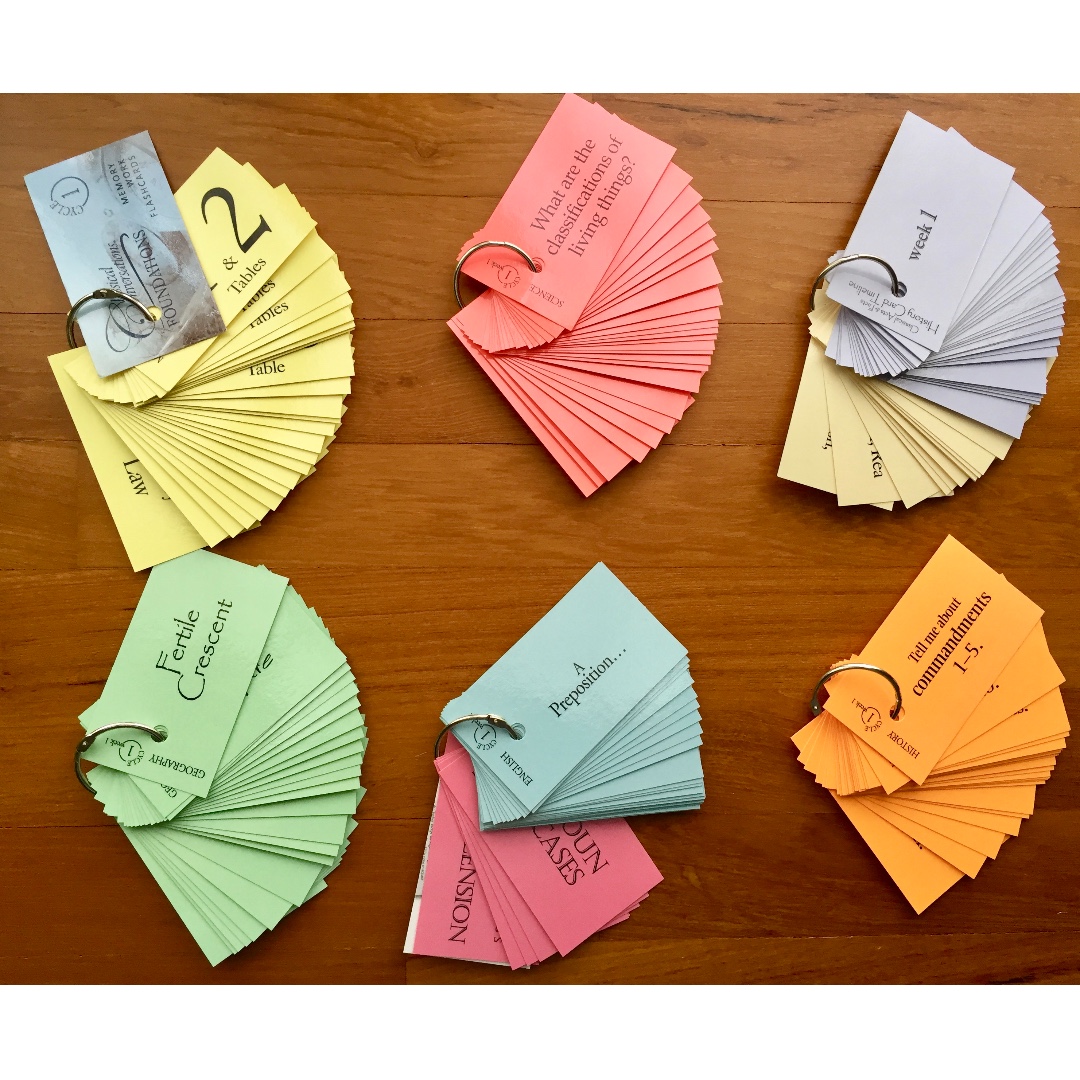 Complete set of Classical Conversations Cycle 1 Flash Cards in Like New