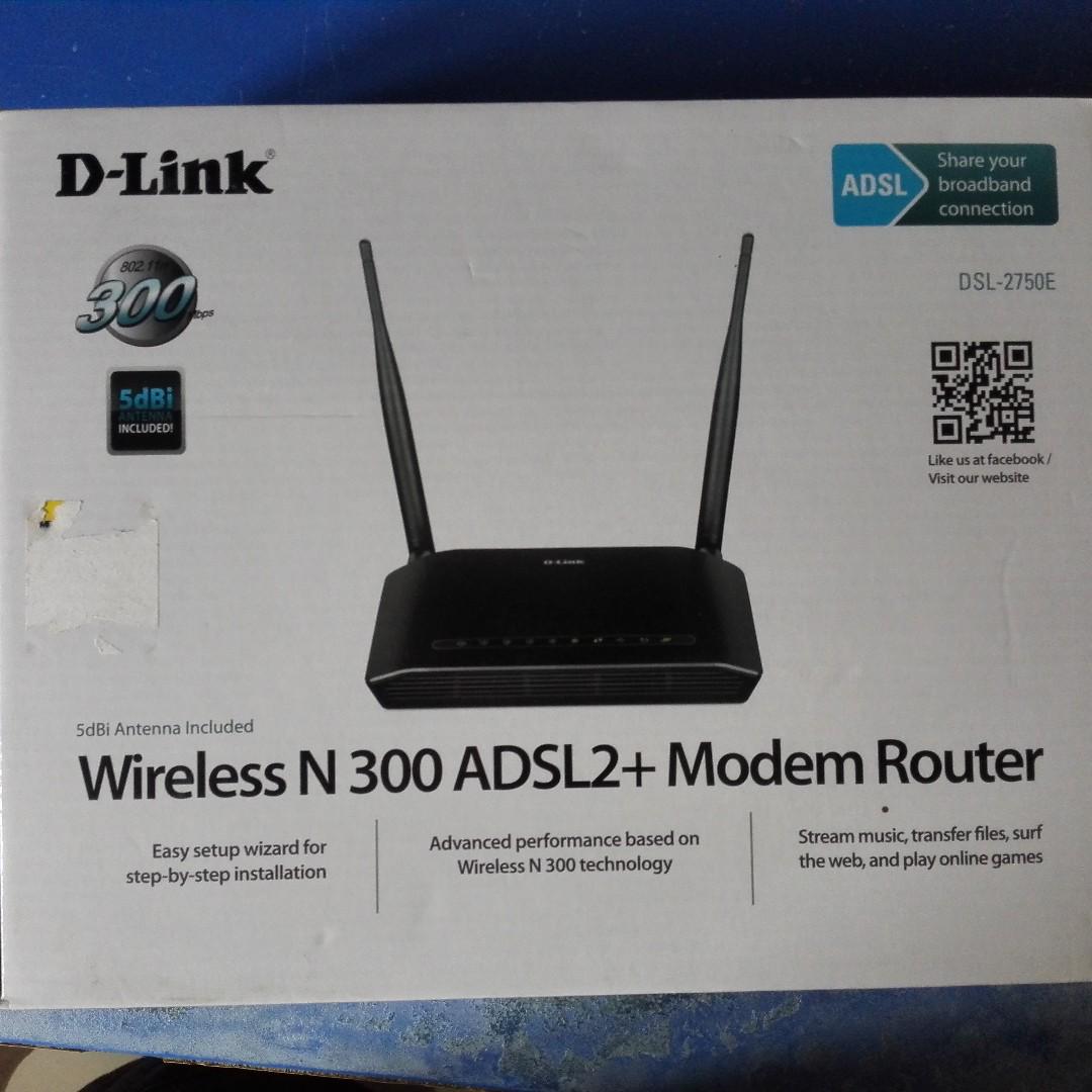 D Link Wireless N300 Adsl2 Modem Router For Streamyx Used 2 Months Only Electronics Computer Parts Accessories On Carousell