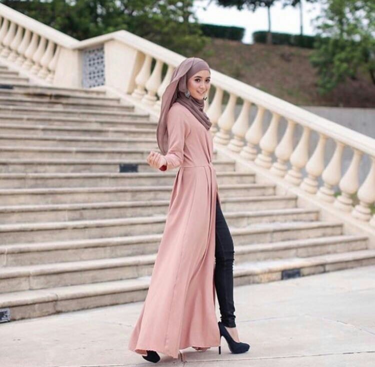 Dusty pink abaya clearance