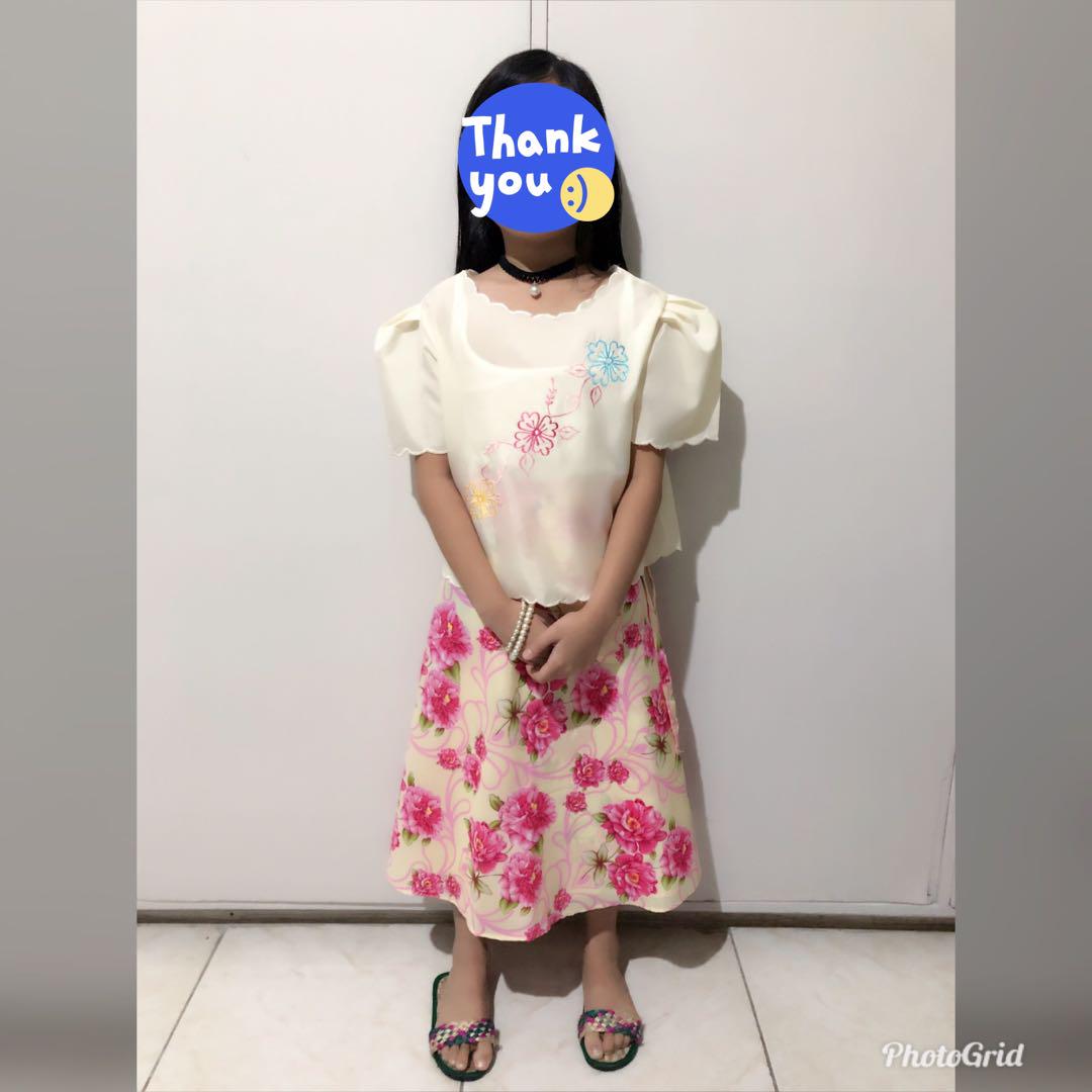 Filipiniana Maria Clara Baro t Saya Dress for Buwan ng Wika