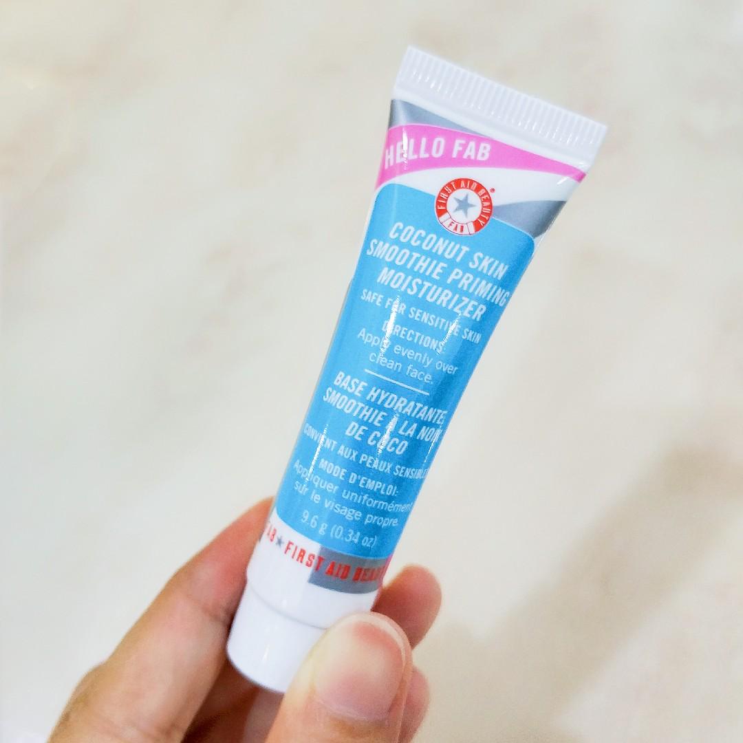 First Aid Beauty Hello FAB Coconut Skin Smoothie Priming Moisturizer  (Travel Size) , Beauty & Personal Care, Face, Face Care on Carousell