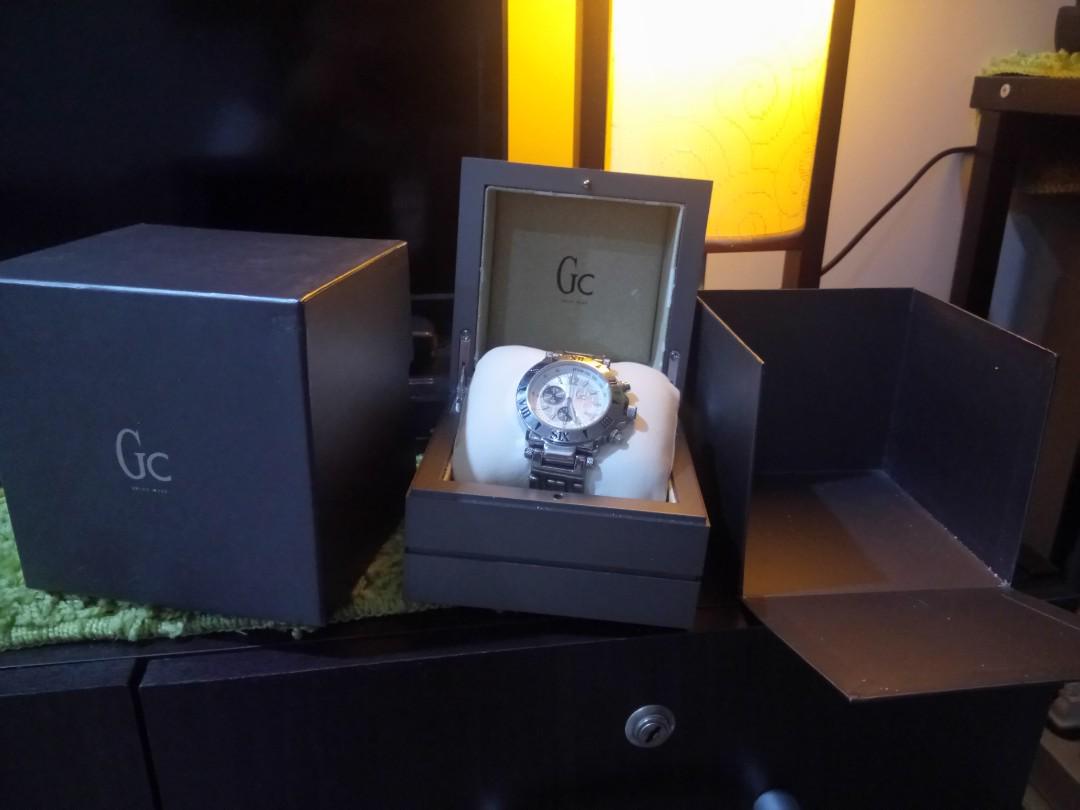 GC Swiss Made Watch For Men (Category: Men's Watches) located in Quezon City. Submitted by kabinetkollections (Listing ID 187651417, Image 1). Description: GUESS GC SWISS MADE G41002G1 MENS WATCH For Sale Original Price $160 Selling Price Php 5200 (negotiable) DESCRIPTION Brand Name: GC Swiss Made Part Number: G41002G1 Dial window material type: Mineral Clasp: deployment Case material: Stainless Steel Case diameter: 45 millimeters Case Thickness: