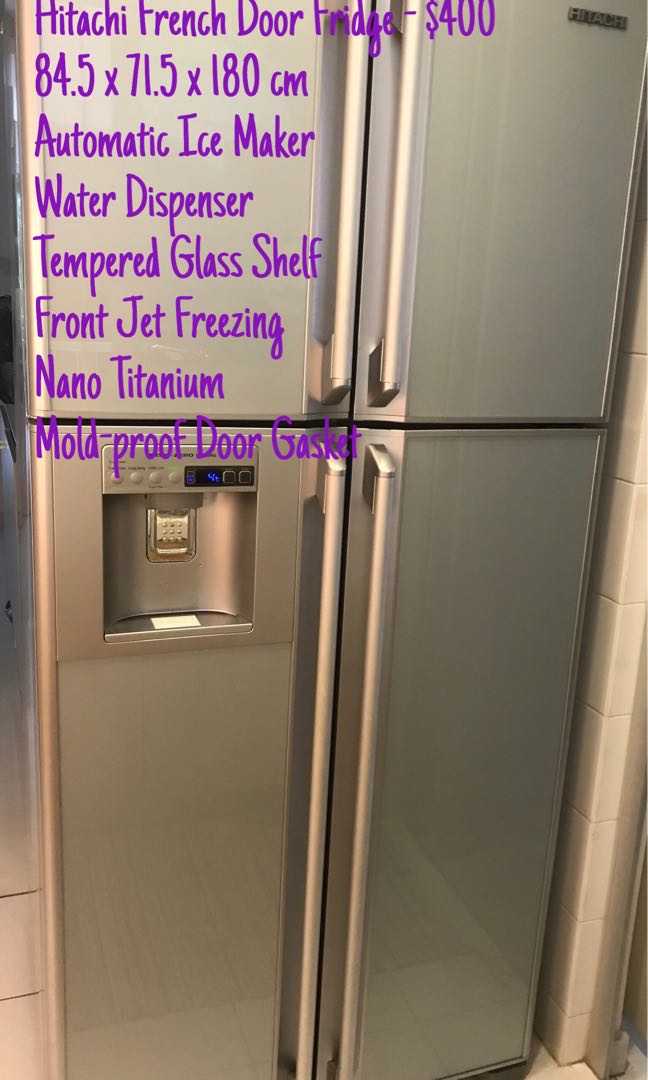 Hitachi French Door Fridge, TV & Home Appliances, Kitchen Appliances