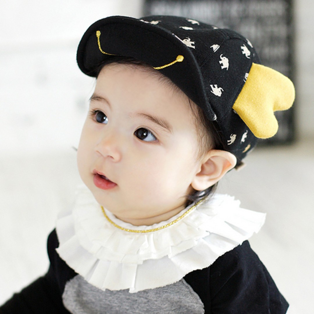 Instock Korean Style Yellow Mustard Elephant Ears Hat Cap For