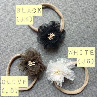 Juliet Series: Baby Bow Flower Headbands