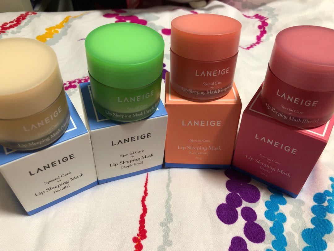 Laneige Lip Sleeping Mask Vanilla Apple Lime Grapefruit Berry Health Beauty Face Skin Care On Carousell