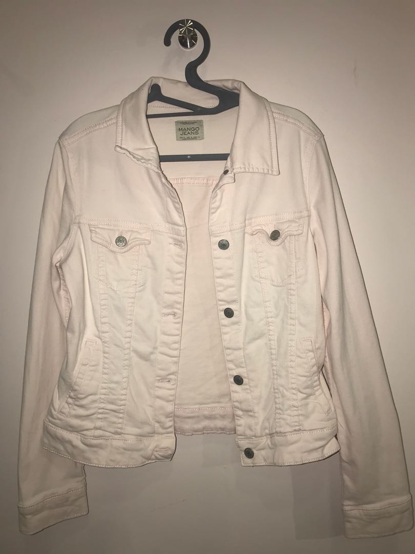 Mango pink denim jacket best sale