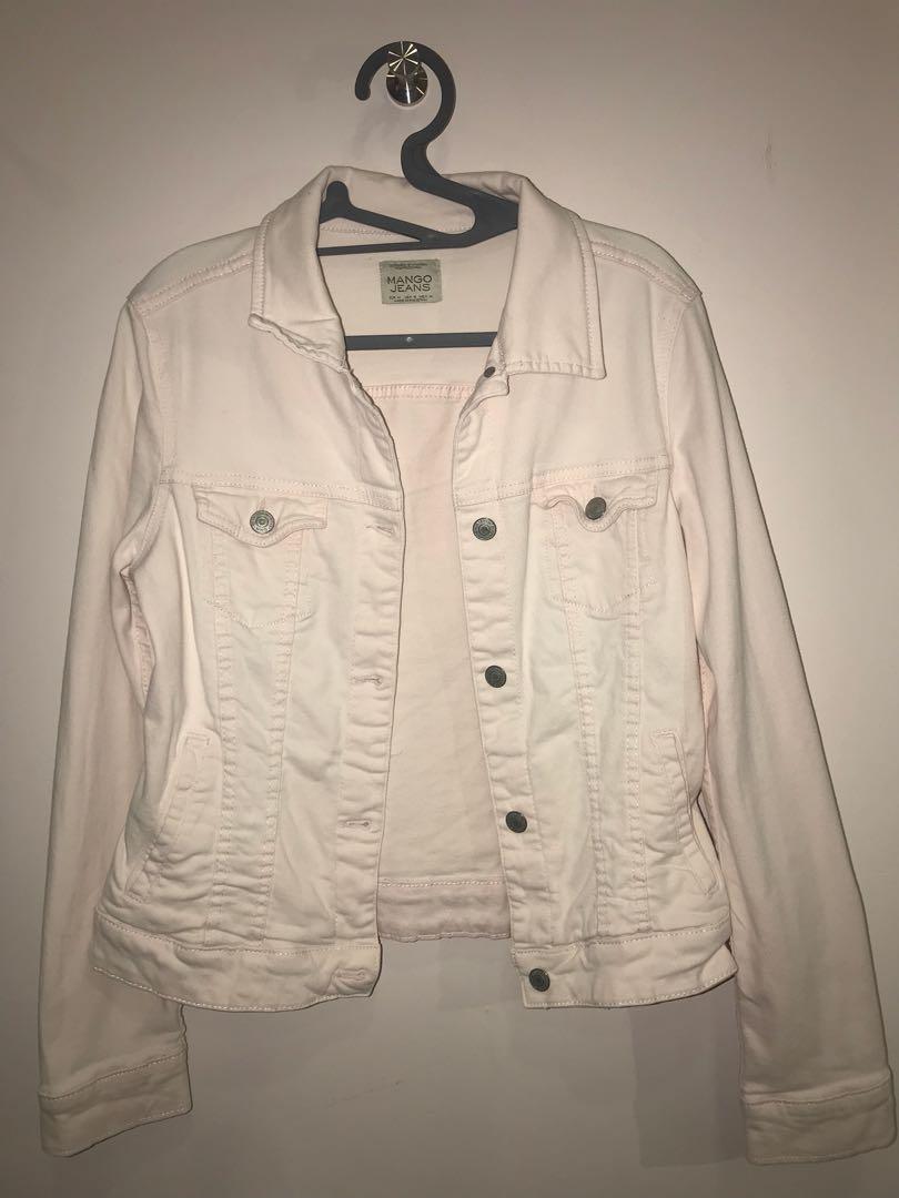 mango pink denim jacket