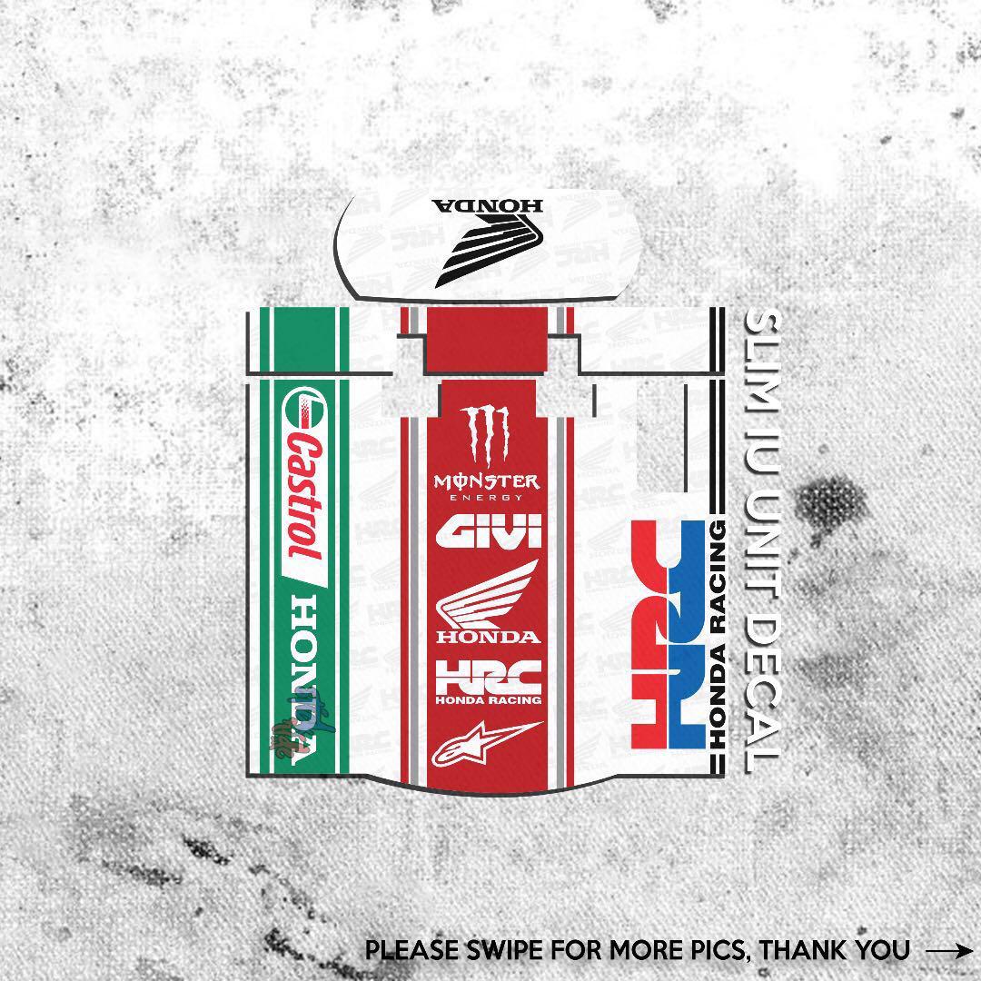 Matte Honda Castrol Slim Iu Unit Decal Motorcycles Motorcycle Apparel On Carousell