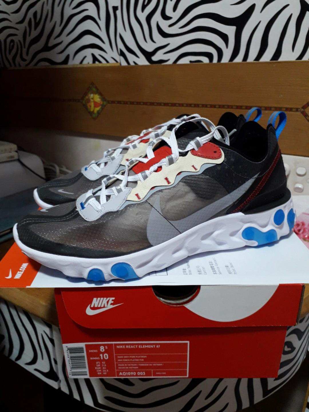 nike react element 87 dark grey