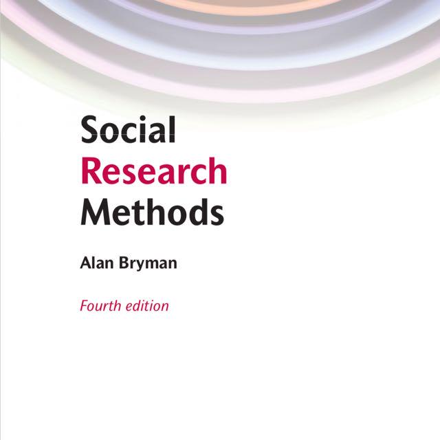 Nm2104 Text Book Social Research Methods Alan Bryan 5th Edition
