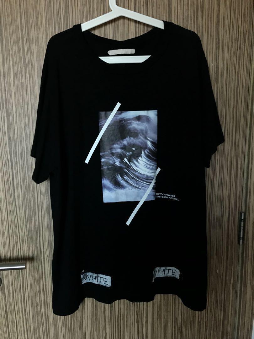 Rustik lærling Sømil off white wave tee,Free Shipping,OFF78%,ID=1