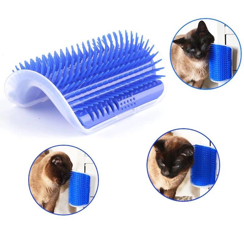 Pet Cat Comb Brush Wall Corner Massage Device Self Groomer With