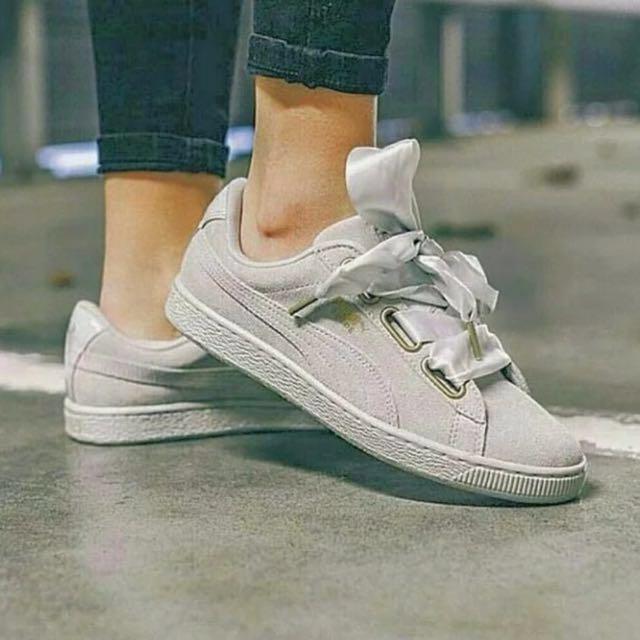 puma heart suede grey