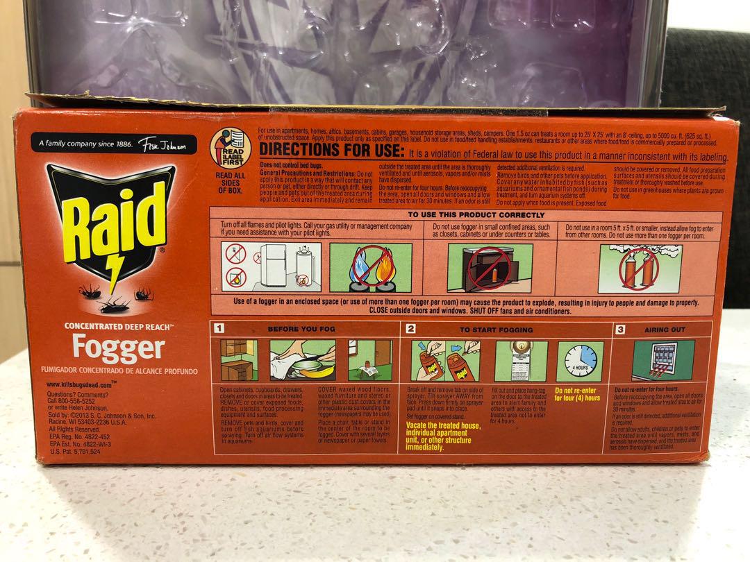 Raid Concentrated Deep Reach Fogger Shop Insect Killers At, 46 OFF