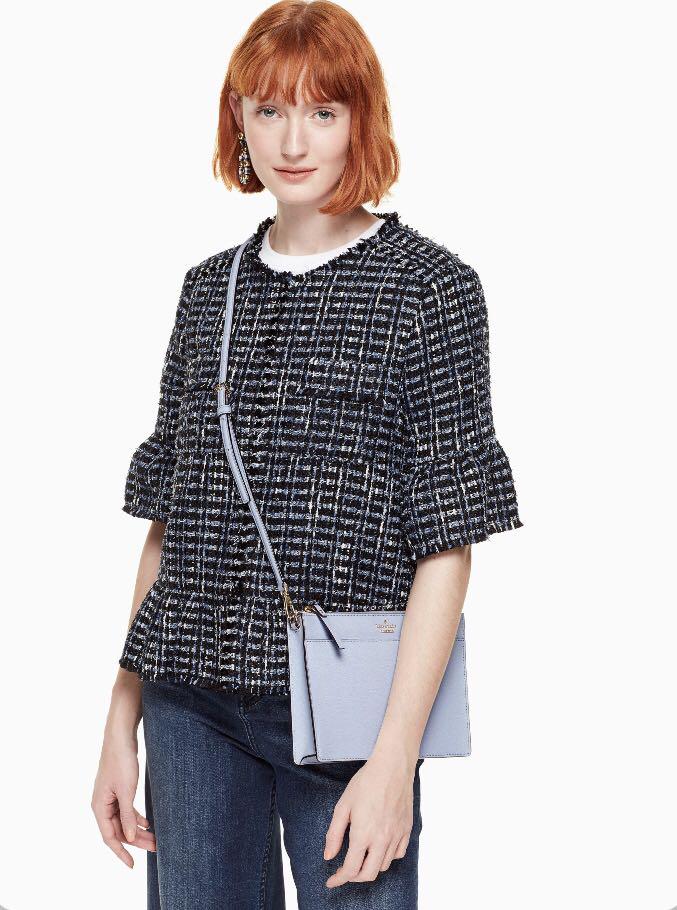 SALE Kate Spade Cameron Street Clarise Slingbag Crossbody Clutch Morning Dawn Lavender Blue Women s Fashion Bags Wallets Cross body Bags on Carousell