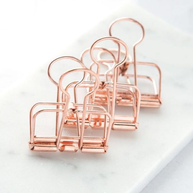 gold binder clips