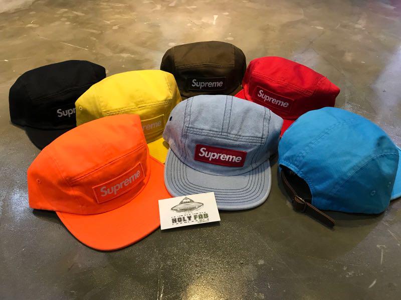 Supreme FW18 Week 1 Washed Chino Twill Camp Cap Carousell