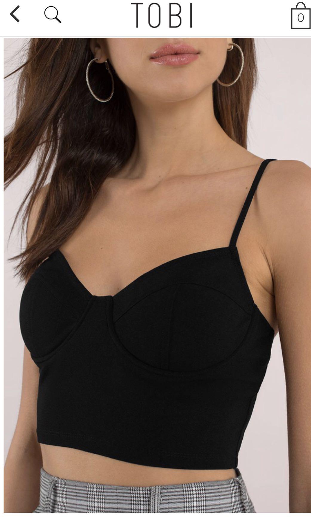 black corset crop top