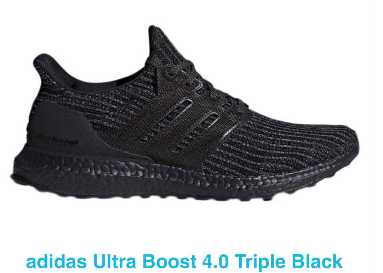 Ultra boost 4.0 triple black sole hotsell