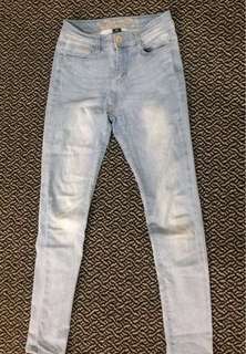 LIGHT DENIM WAX JEANS
