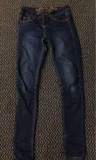 DARK DENIM WAX JEANS