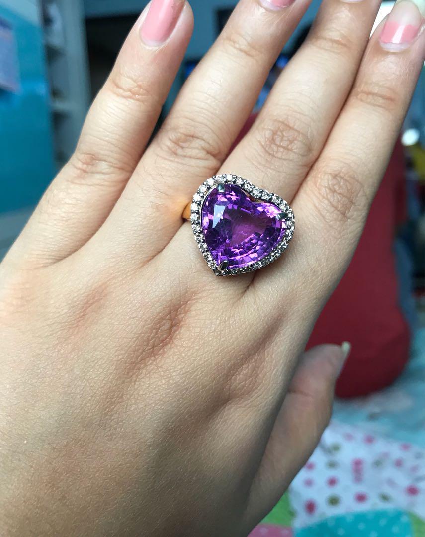 15 carat amethyst deals ring