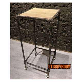 【BIgBoyRoom】工業風家具 法式水管活動茶几 杉木粗獷LOFT美式復古桌子展示桌 陳列桌攝影道具酒吧餐廳飯店大廳