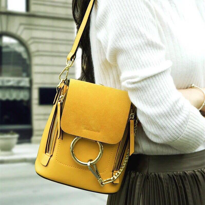chloe faye bag yellow