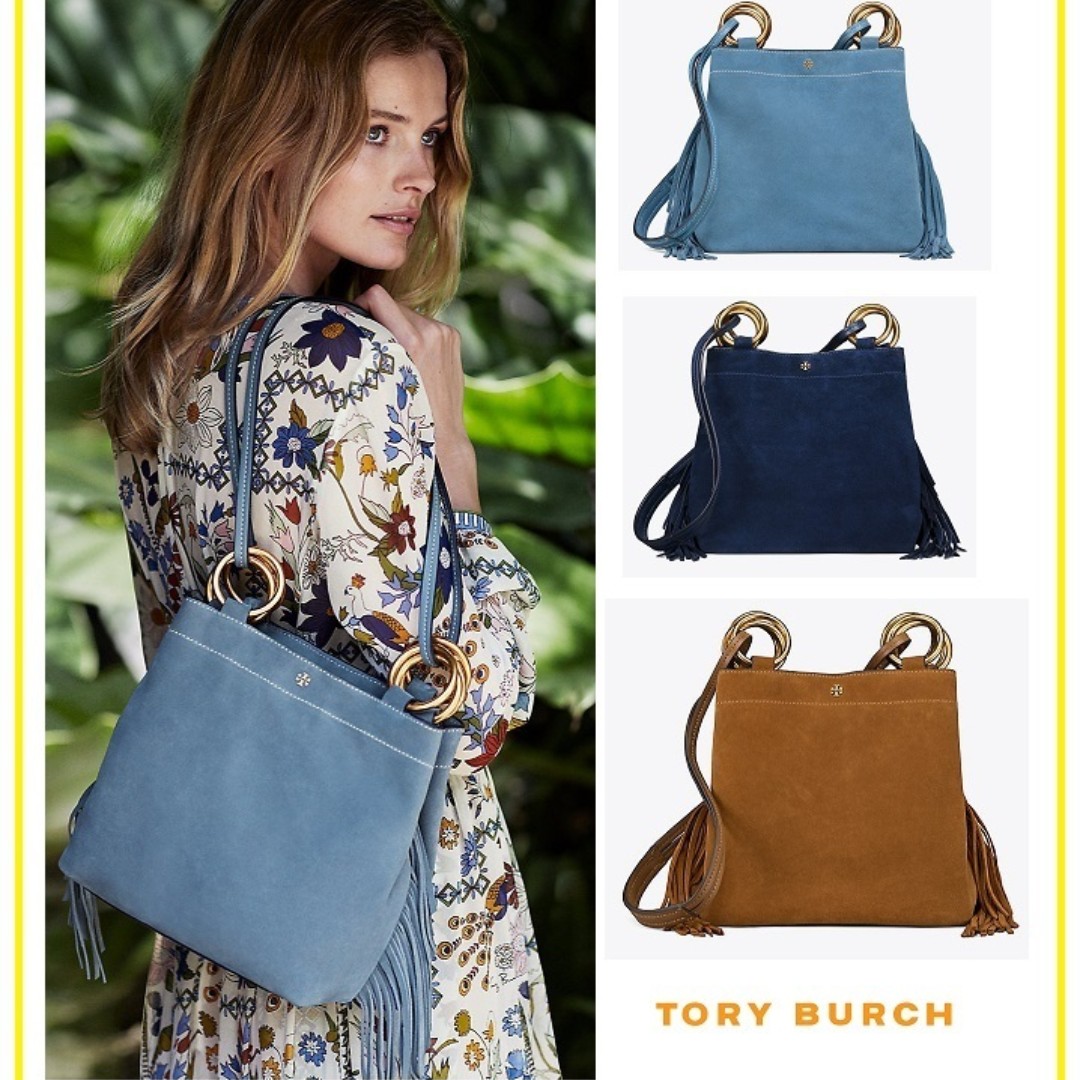 Tory burch farrah hotsell fringe small tote