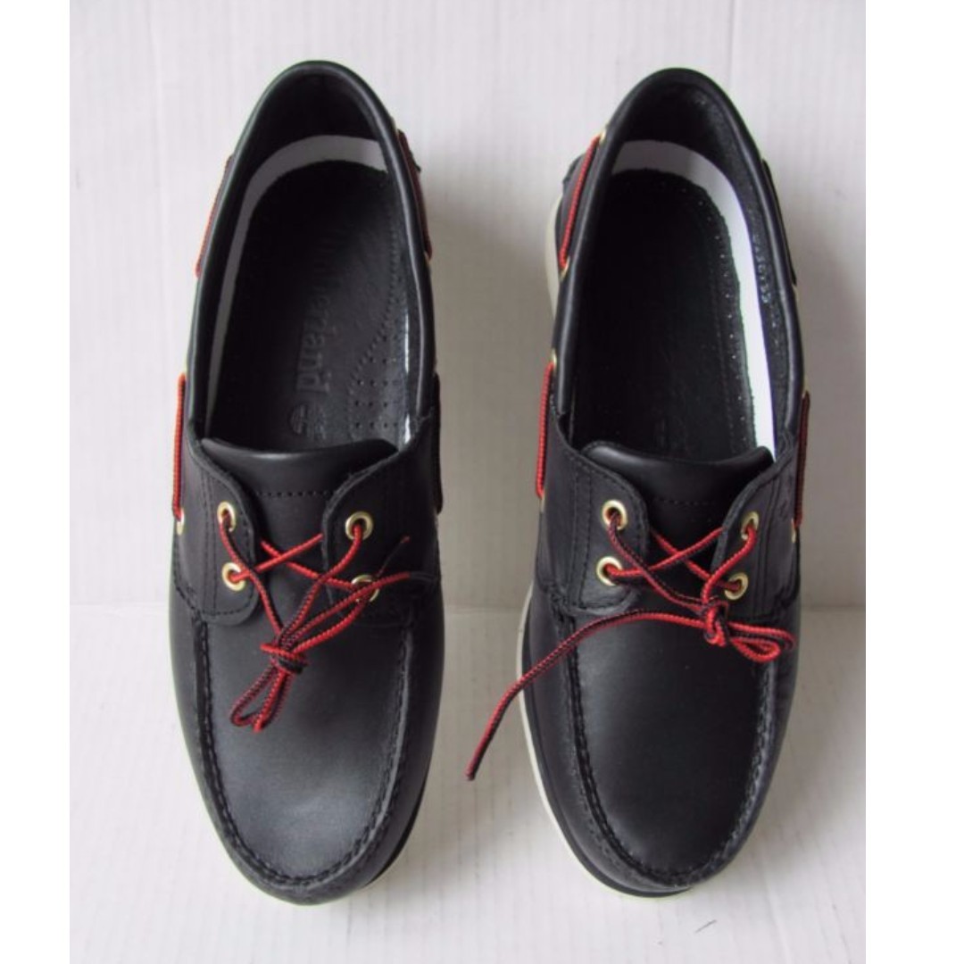 timberland boat shoes black