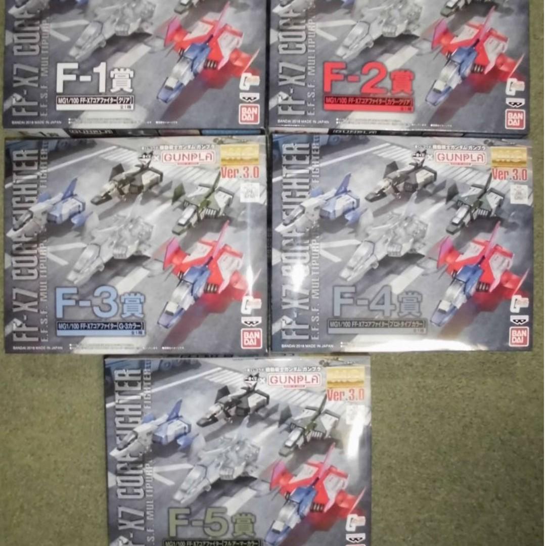 Bandai Banpresto Ichiban Kuji Prize Item F Award Mg 1 100 Ff X7 Core Fighter Set F1 To F5 Toys Games Others On Carousell