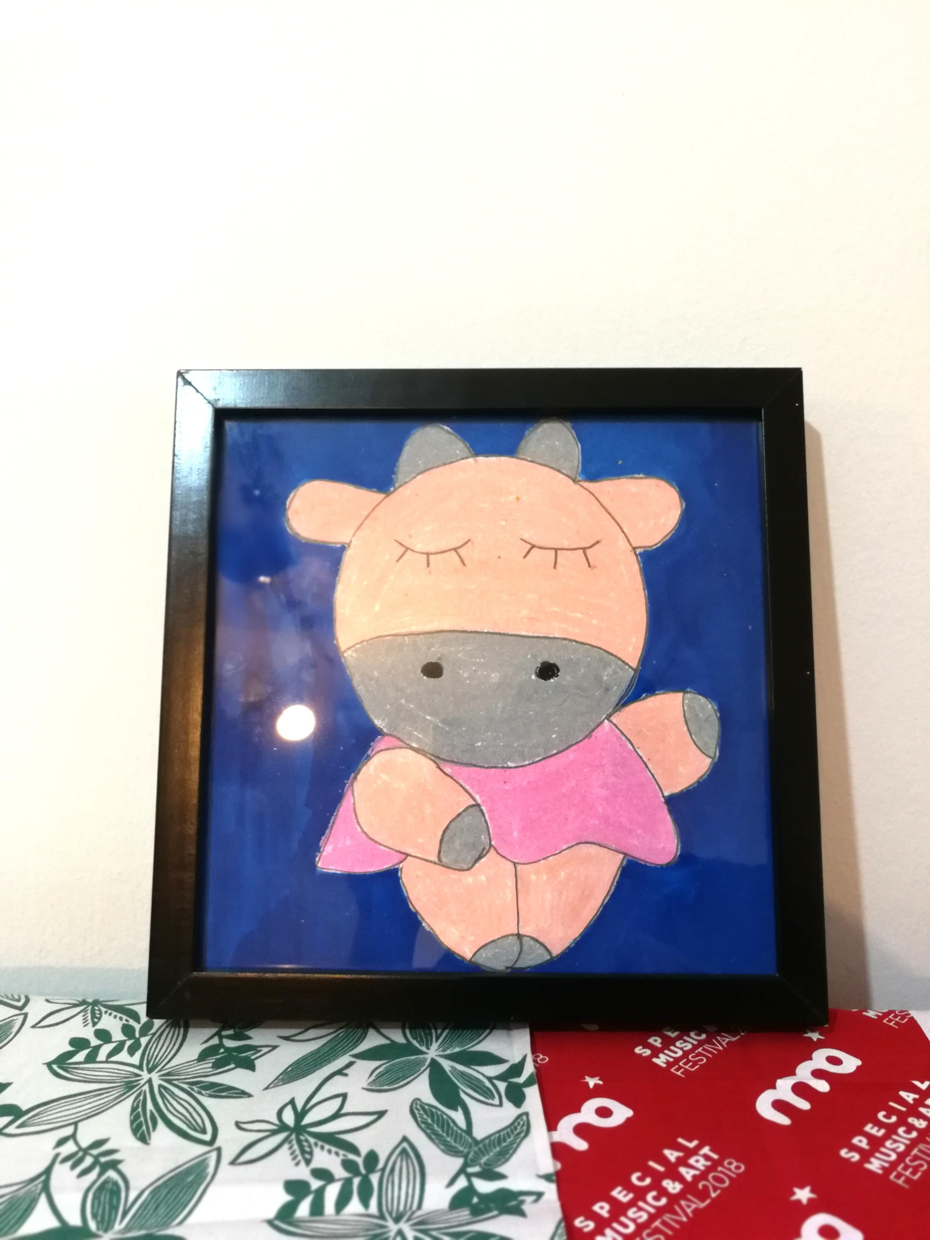 Black Ikea Photo Frames With Kids Drawing, Hobbies & Toys, Stationery